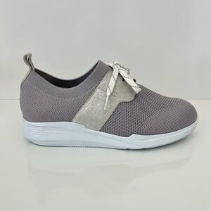 MUNRO Sandie Sneaker in Gray Leather Size 6.5W NEW